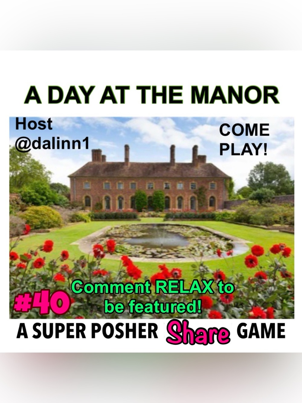 5/10 Happy Mother’s Day! The Manor is open. Guests have arrived🌳⛲️💎